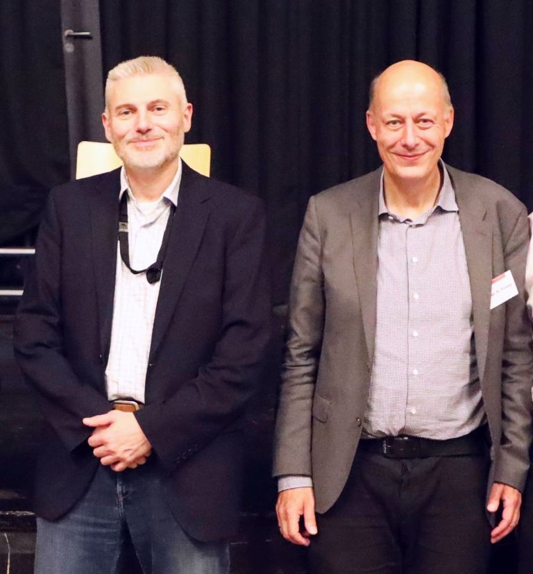 photo of Prof. Liddle (left) and Prof. Roesky 
